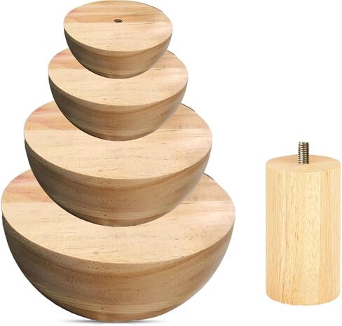 Wooden Pottery Clay Molds Set, Pottery Tools with Handle for Ceramic Top Forms DIY Bowls Plate Dish Slump Press Art Making, Large(8.46'' 7.48'' 6.5'' 5.5'') in Kuwait