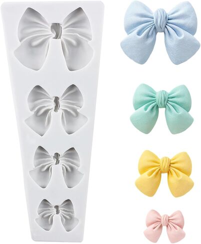 Ribbon Bow Polymer Clay Mold Bowknot Silicone Mold in Kuwait