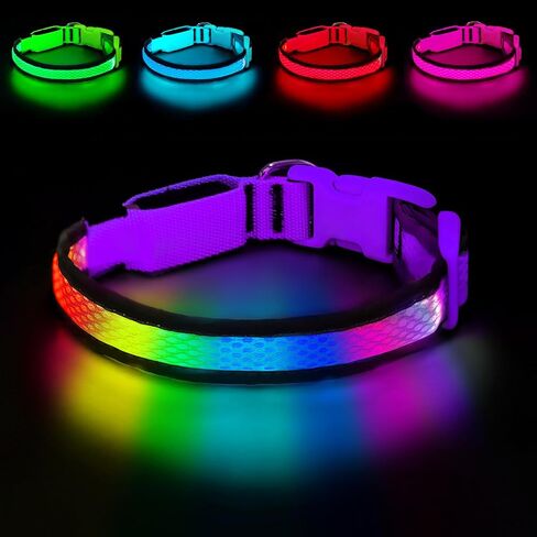 LED Dog Collar, Light Up Dog Collar,for Night Walking(Large,Green) in Kuwait