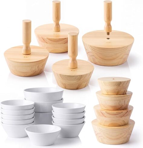 Juexica 3 Pack Pottery Bowl Molds, 3 Size 8/24/41oz Ramekin Plaster Molds in Kuwait