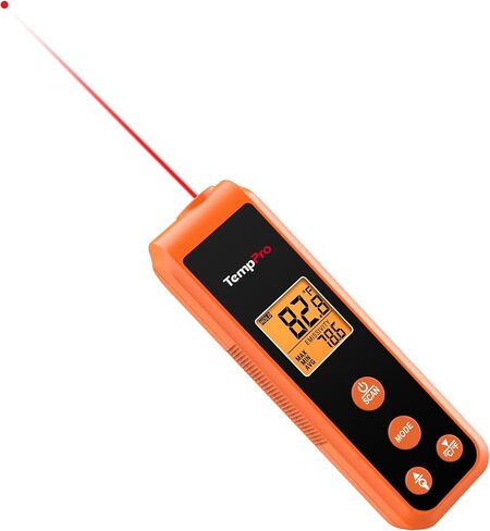 ThermoPro TP420 2 في 1 ميزان حرارة للقراءة الفورية للطهي، ميزان حرارة للطهي بالأشعة تحت الحمراء مع مسبار اللحوم، مقياس حرارة اللحوم بالليزر غير ملامس للشواية، فرن بيتزا، حمام سباحة HVAC in Kuwait