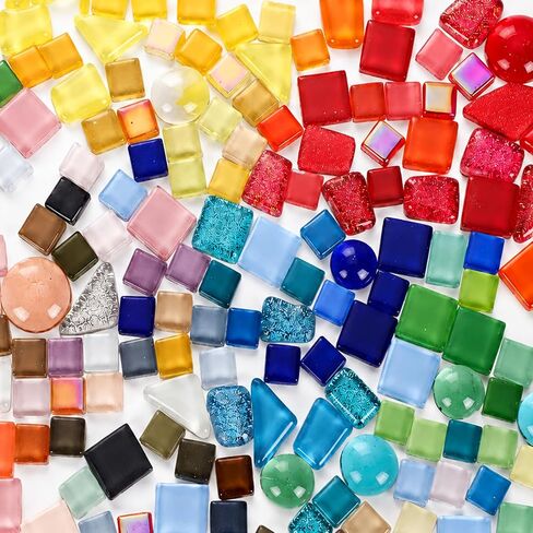 2.4 lb Flower Mosaic Tiles for Crafts, Multicolor Ceramic Petal in Kuwait