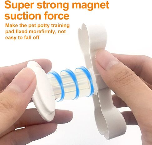 2 Pack Potty Training Pad Magnetic Holder Compatible for Leg-Lifting with Strong Adhesive and Magnets for Any Size Puppy Pads Indoor Dogs House Wall in Kuwait