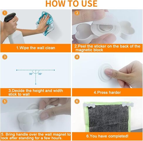 2 Pack Potty Training Pad Magnetic Holder Compatible for Leg-Lifting with Strong Adhesive and Magnets for Any Size Puppy Pads Indoor Dogs House Wall in Kuwait