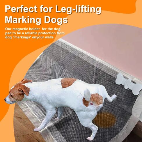 2 Pack Potty Training Pad Magnetic Holder Compatible for Leg-Lifting with Strong Adhesive and Magnets for Any Size Puppy Pads Indoor Dogs House Wall in Kuwait