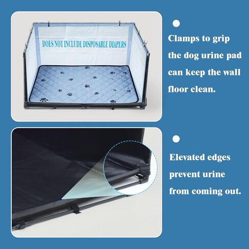 Dog Pee Pad Holder Tray with Washable Pee Pad - 34.64"x28.34"x17.72" in Saudi Arabia