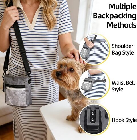 Dog Training Place Board with Non-Skid Surface, Portable Dog Agility Platform, Includes Snack Waist Bag and Scoop, Puppy Training Equipment for Small Medium Dogs 17.3"x13.4"x3.8" (Gray) in Kuwait