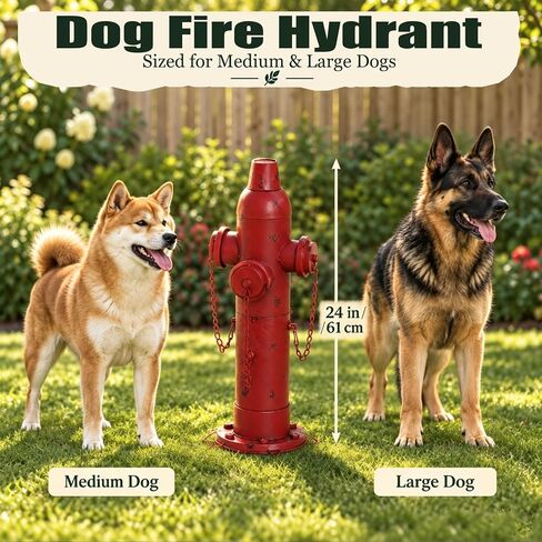 24" H Fire Hydrant for Dogs to Pee On, M to L Dog Metal Fire Hydrant Pee Post in Kuwait