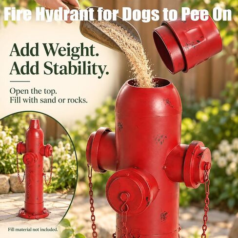 24" H Fire Hydrant for Dogs to Pee On, M to L Dog Metal Fire Hydrant Pee Post in Kuwait