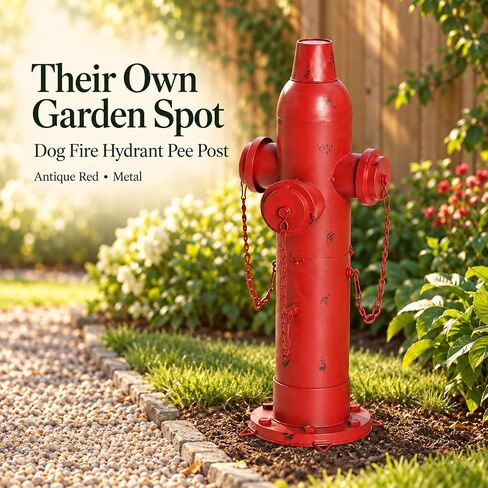 24" H Fire Hydrant for Dogs to Pee On, M to L Dog Metal Fire Hydrant Pee Post in Kuwait