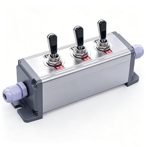 Twidec/3 Gang Toggle Switch Box 16A 250V SPST 2 Position 2 Pin ON/Off Rocker Toggle Switch Black PC Wear-Resistant Handle TEN-A-2210BK-BOX-3 in Saudi Arabia