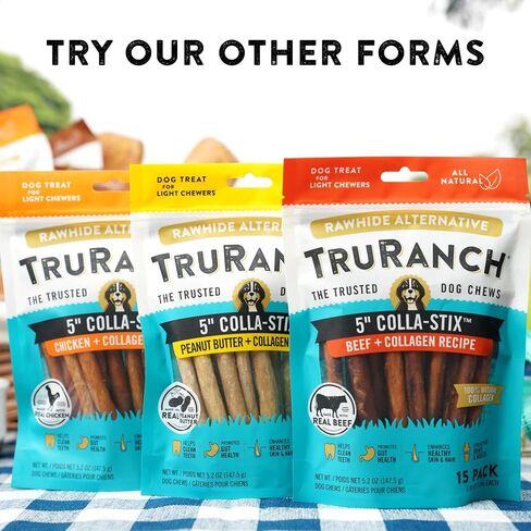 TRURANCH 6" Pork Skin Twists for Dogs, Long Lasting, Assorted, 9 Ct in Kuwait