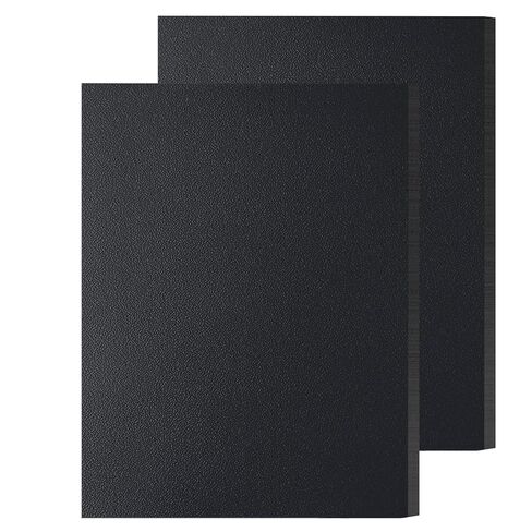ABS Plastic Sheet 1/4 Inch Thick 12" x 24" (2-Pack), Black Rigid Moldable Panel with Different Surfaces (Textured Front & Smooth Back) 0.25" Thick for Structural Parts and DIY Home Decor, etc. in Kuwait