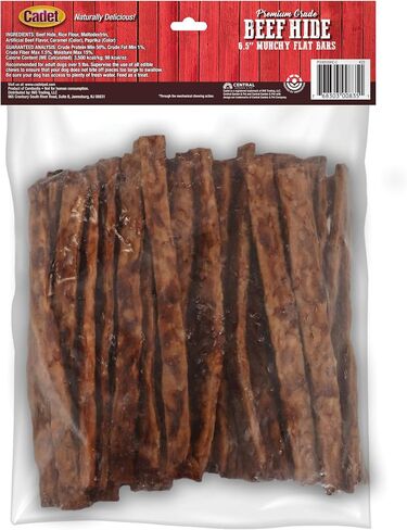 Cadet Premium Grade Beef Hide Munchy Chew Sticks for Dogs, 50 Count, 6.5" in Saudi Arabia