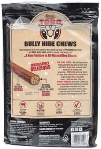 Cadet Toro Bully Hide Sticks, 9"-12" (Pack of 12) All-Natural Dog Chews in Kuwait