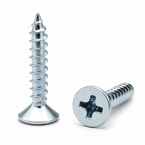 300 Qty #8 x 5/8" Flat Head Zinc Coated Phillips Head Wood Screws (BCP36) in Kuwait