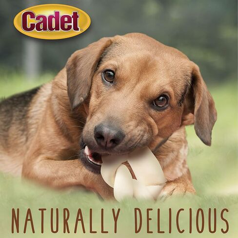 Cadet Premium Grade Beef Hide Braided Donut Dog Chews, 5" in Kuwait
