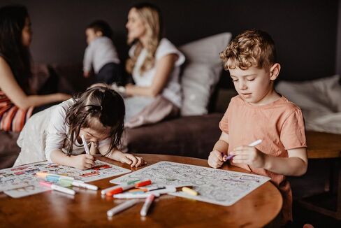 HeyDoodle Classic Doodle Mat – Reusable Silicone Coloring Mat for Toddlers and Kids – Educational Fractions Activity Pad with 9 Markers – Mess-Free Travel Toy – Ages 3-7 (Into the Wild) in Kuwait