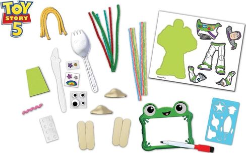Tara Toys Disney Pixar Toy Story 5 Creativity Set – Art Activity Kit with 30+ Pieces - MYO Forky & Karen, Doodle Board & More – Fun Travel Set for Kids, Party Favor & Gift for Ages 3+ in Kuwait