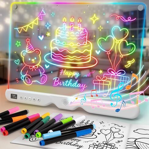 LED Drawing Board for Kids, 16" Rechargeable DIY Light Up Drawing Tablet in Kuwait