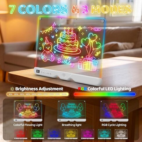 LED Drawing Board for Kids, 16" Rechargeable DIY Light Up Drawing Tablet in Kuwait
