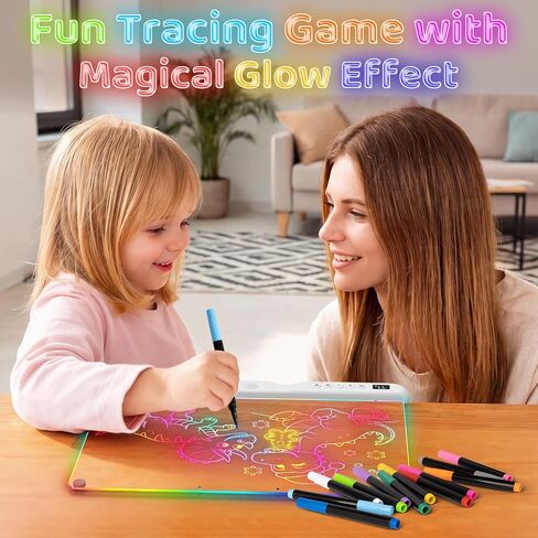 LED Drawing Board for Kids, 16" Rechargeable DIY Light Up Drawing Tablet in Kuwait