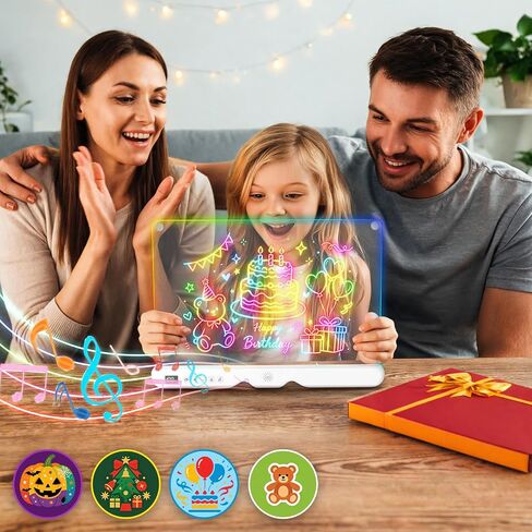LED Drawing Board for Kids, 16" Rechargeable DIY Light Up Drawing Tablet in Kuwait