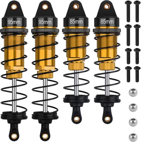 4Pcs RC Shocks Set 1:10 Scale 85mm Front Shocks & 95mm Rear Shocks in Kuwait