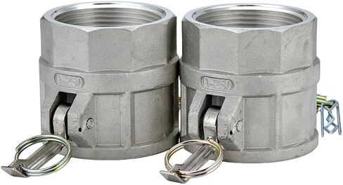 2 pcs Aluminum Camlock (1" part D) Cam & Groove Hose Fittings, cam Lock Fittings Female Coupler x Female NPT Thread cam Lock Fittings camlock Coupling (1'') in Kuwait