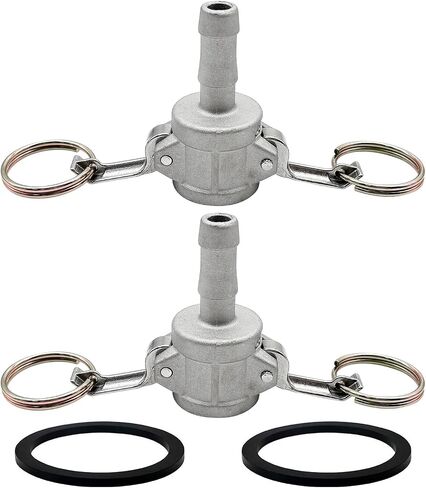 2PCS Global Type C Cam and Groove Hose Fitting, Socket x Hose ID Barbed, with 2 PCS Camlock Gasket Fitting(1") in Kuwait