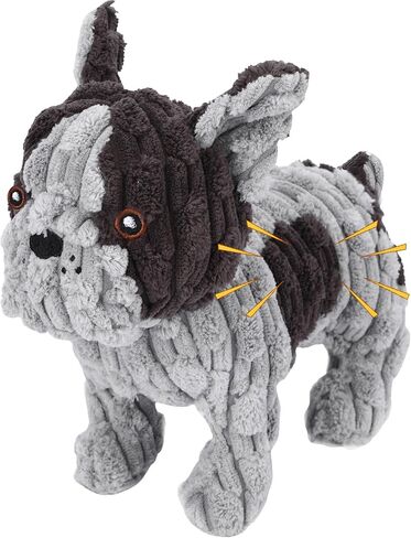 Letsmeet Squeaky Dog Toy with Crinkle Paper, Soft Puppy Teething Toys to Relieve Boredom, Interactive Plush Chew Toys for Small & Medium Dogs in Saudi Arabia