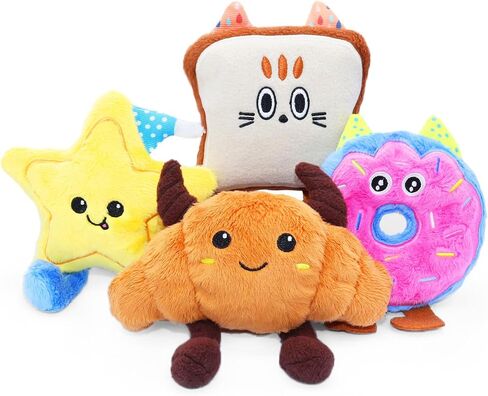 DODODOLA Dog Toys Puppy Toys Cute Squeaky Elephant Dog Toy with Crinkle Paper Stuffed Plush Animal to Keep Them Busy for Small Medium Large Dogs in Kuwait