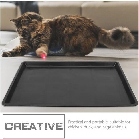 2pcs Black PET Cage Poop Pan PP Replacement Tray in Kuwait