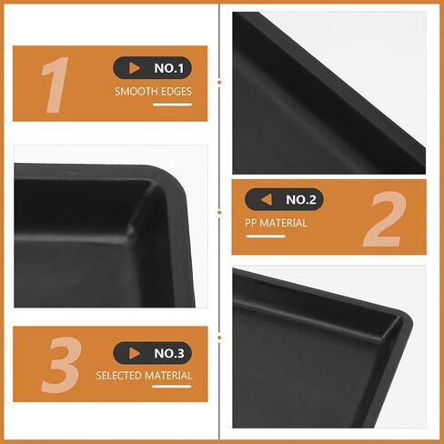 2pcs Black PET Cage Poop Pan PP Replacement Tray in Kuwait