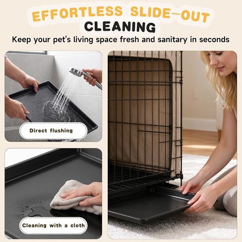 2pcs Dog Crate Tray 16.9x12.7 Inch Thickened Plastic Replacement Pan in Kuwait