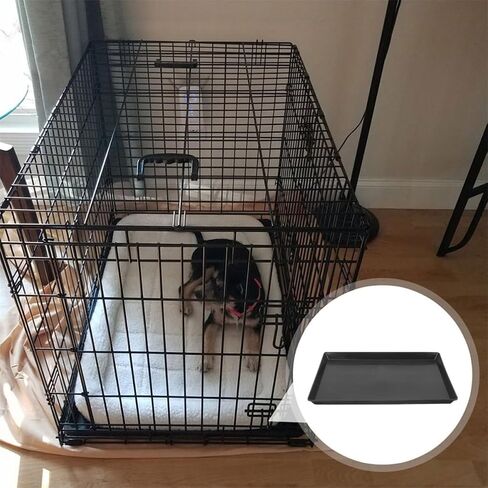Dog Crate Tray Replacement ABS Plastic Bird Cage Bottom Pan Black in Kuwait