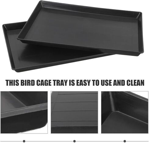 PET Cage Replacement Tray ABS Plastic Dog Crate Pan Black Smooth in Saudi Arabia
