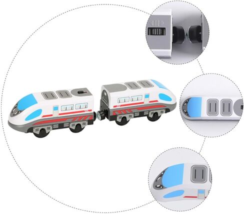 Alloy Model Train with Fine Carved Design and Fine Workmanship, Battery Operated Electric Train for Decoration and Collection, White Color, in Kuwait