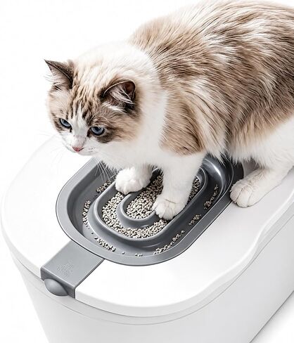 4th Gen Cat Toilet Trainer Kit | Universal Antislip Potty Seat Device(Grey) in Kuwait