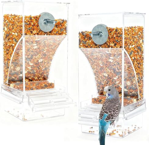 No Mess Bird Feeder for Cage Automatic Small Bird Food Container Dispenser in Kuwait