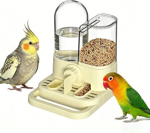 2-in-1 Automatic No Mess Bird Feeder & Gravity Waterer Dispenser for Cage in Kuwait