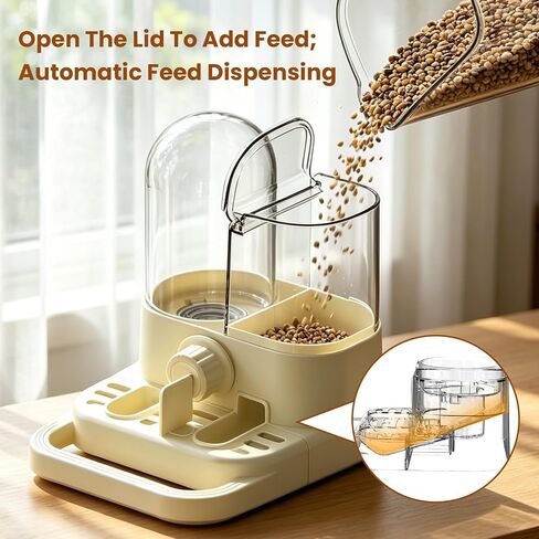 2-in-1 Automatic No Mess Bird Feeder & Gravity Waterer Dispenser for Cage in Kuwait