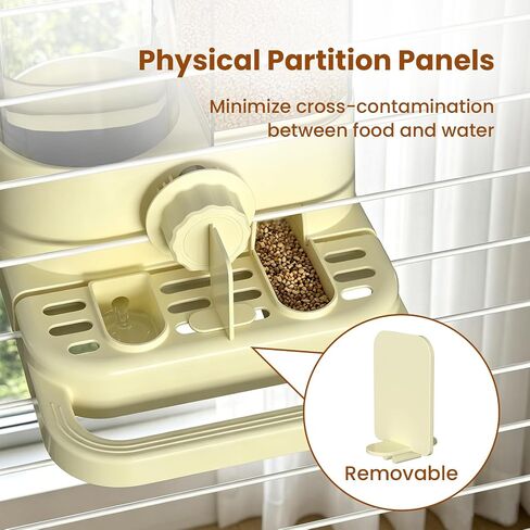 2-in-1 Automatic No Mess Bird Feeder & Gravity Waterer Dispenser for Cage in Kuwait