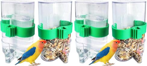 2 Pack Bird Water Dispenser and Feeder for Parakeet Cage Accessories in Kuwait