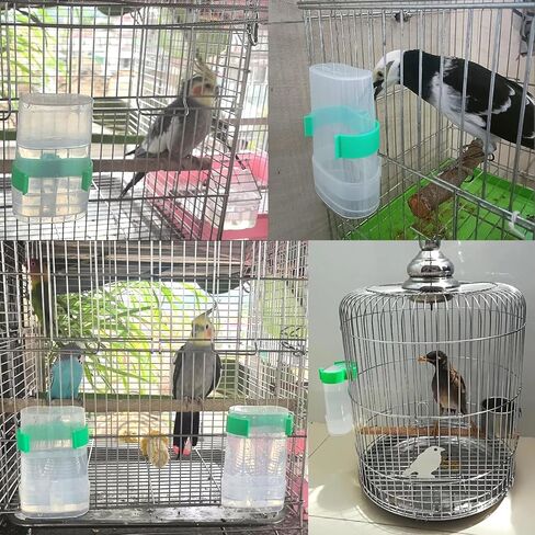 2 Pack Bird Water Dispenser and Feeder for Parakeet Cage Accessories in Kuwait