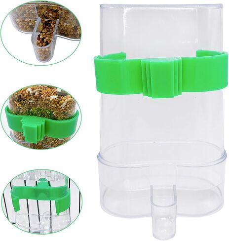 2 Pack Bird Water Dispenser and Feeder for Parakeet Cage Accessories in Kuwait