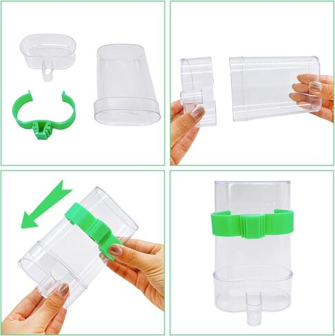 2 Pack Bird Water Dispenser and Feeder for Parakeet Cage Accessories in Kuwait