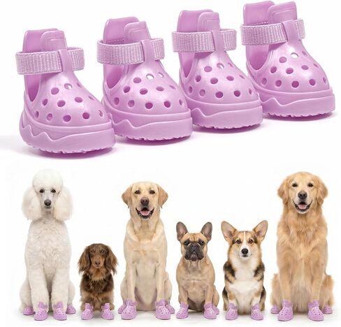 Soft Dog Shoes for Hot Pavement, Breathable Vented Dog Boots, Khaki, Size 8 in Kuwait