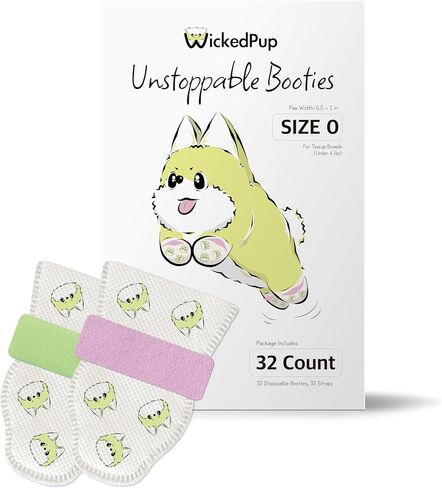 Disposable Dog Boots, Shoes & Paw Protectors, 32ct, Size 0 (Paw 0.5-1") in Kuwait