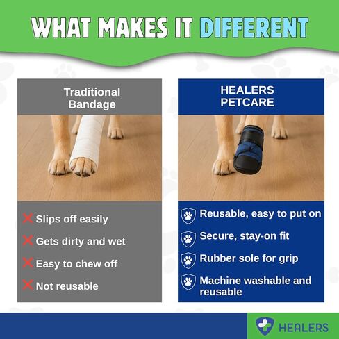Healers PetCare Medical Dog Boots Box Set with Gauze, Medium in Kuwait